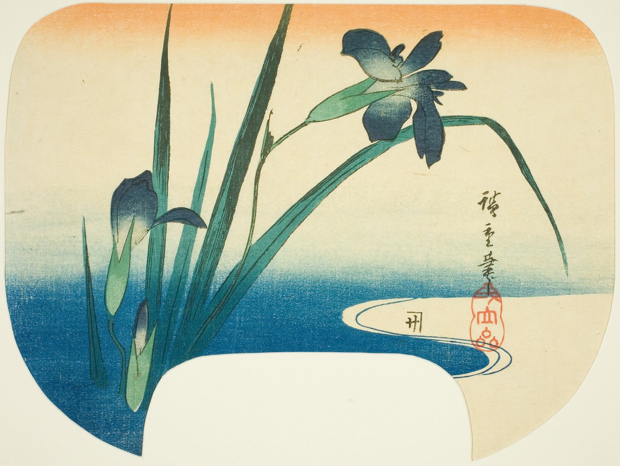 Iris e ruscello da Utagawa Hiroshige