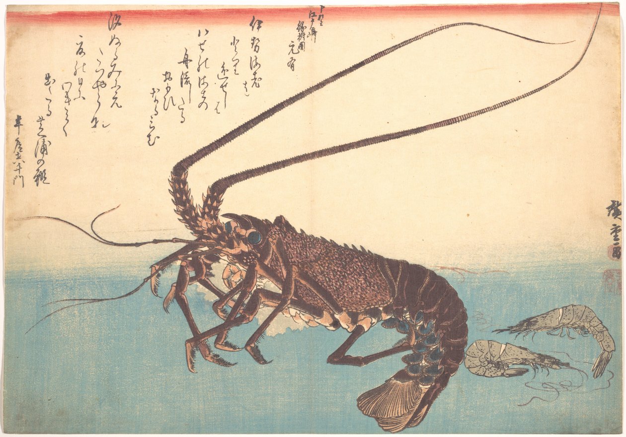 Ise-ebi e Shiba-ebi, dalla serie Uozukushi (Ogni varietà di pesce) da Utagawa Hiroshige