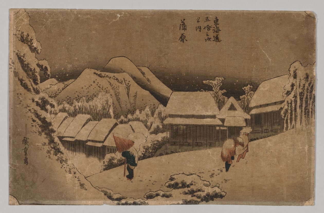 Kambara: Neve serale da Utagawa Hiroshige