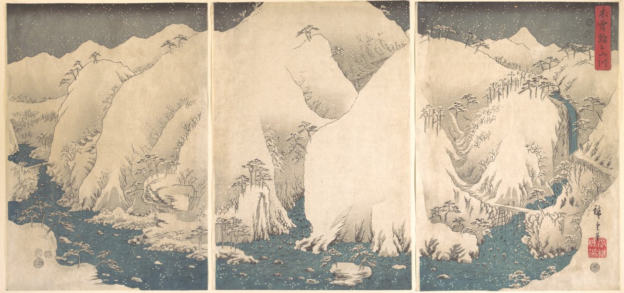La gola di Kiso sotto la neve da Utagawa Hiroshige
