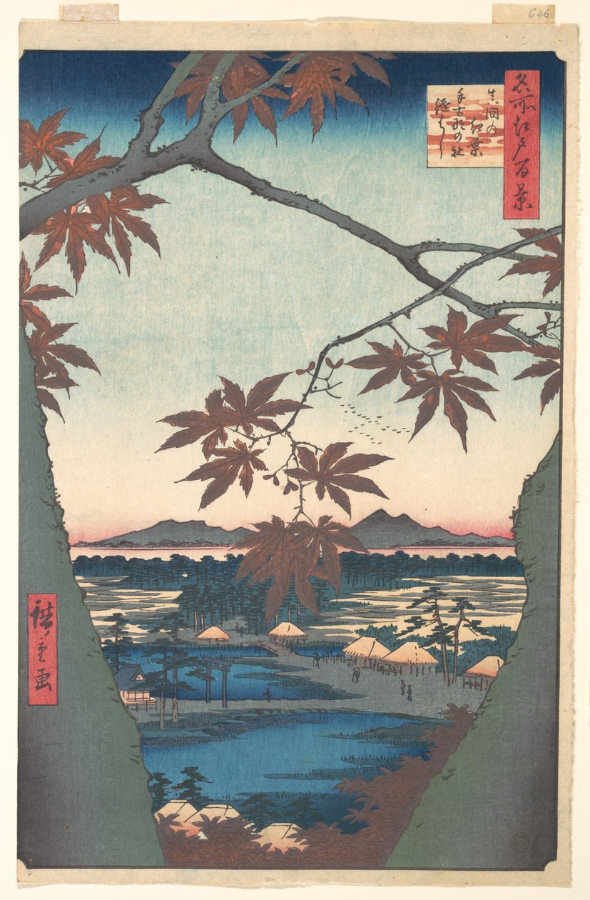 Aceri a Mama, dalla serie “Cento vedute famose di Edo” da Utagawa Hiroshige