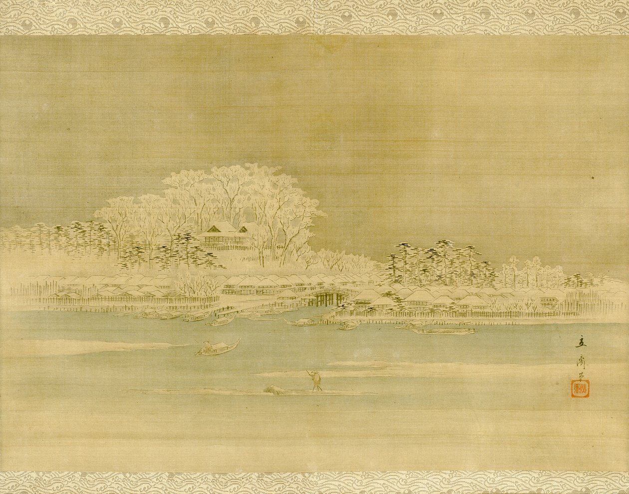 Matsuchiyama sul fiume Sumida da Utagawa Hiroshige
