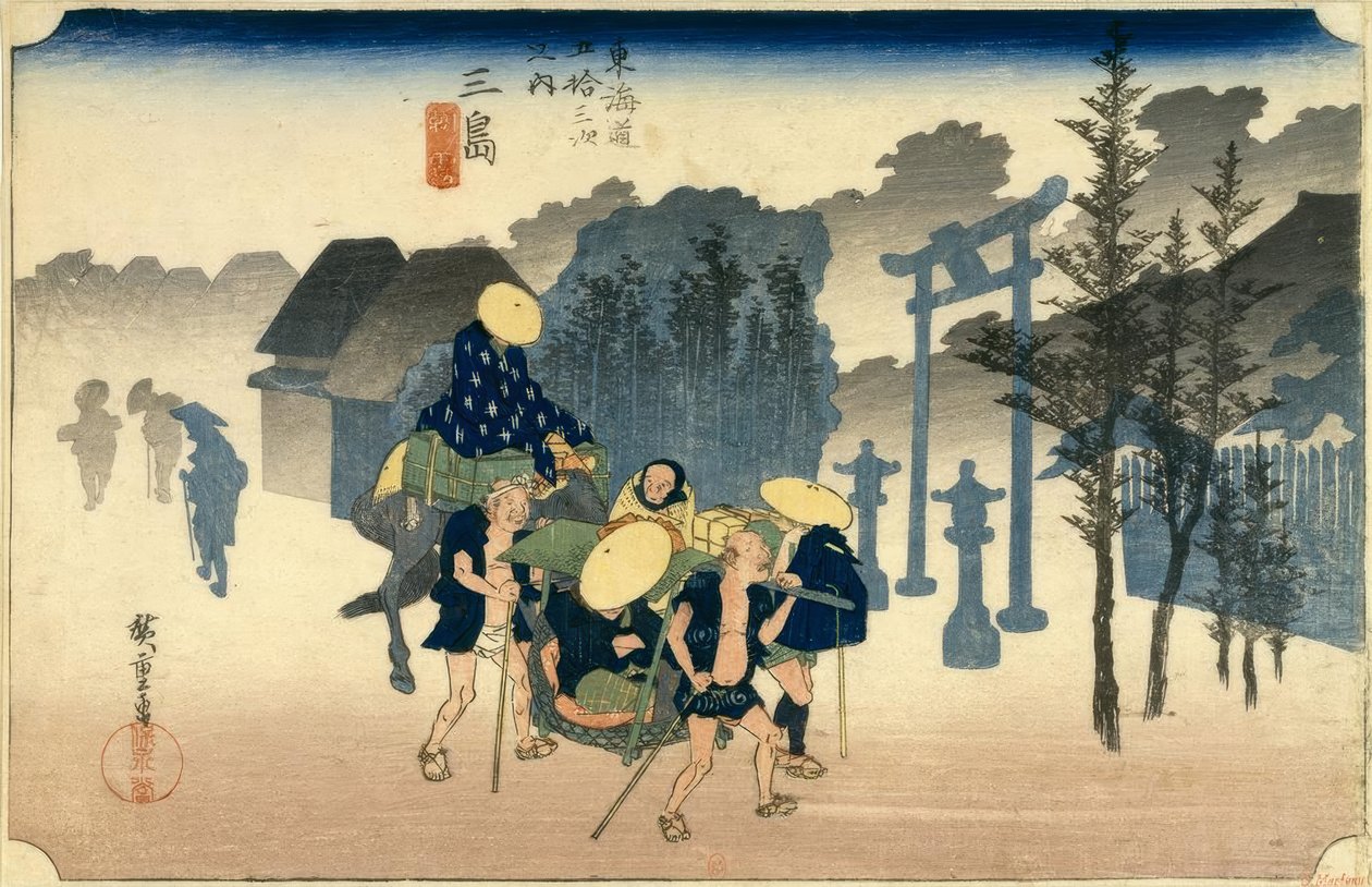 Stazione di Mishima 11 da Utagawa Hiroshige