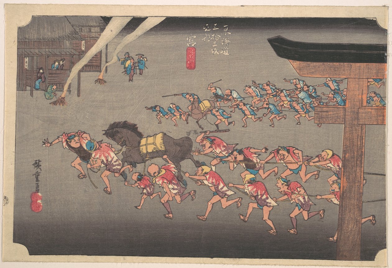 Miya, santuario di Atsuta da Utagawa Hiroshige