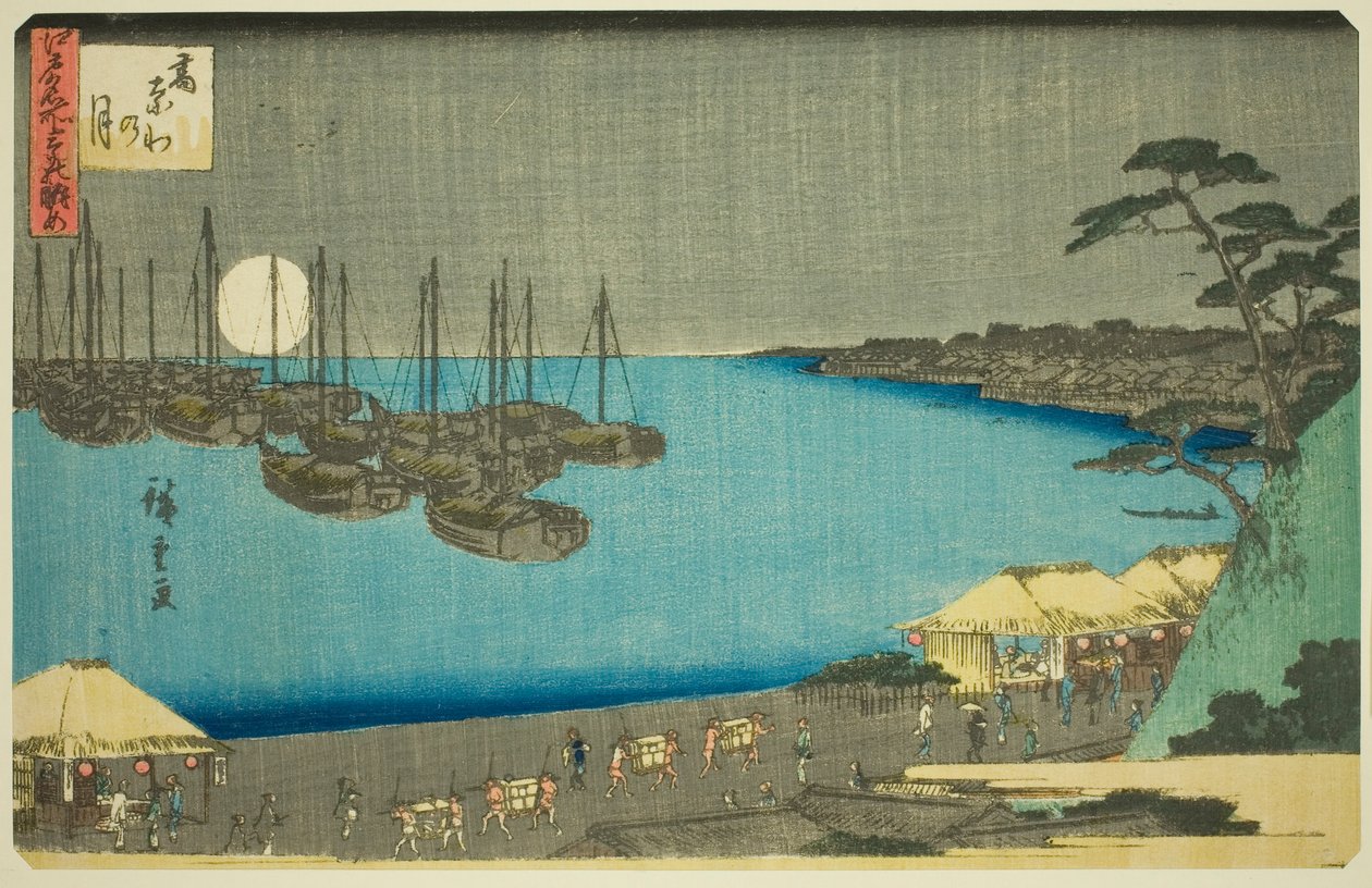 Luna a Takanawa, dalla serie "Tre vedute di luoghi famosi di Edo" da Utagawa Hiroshige