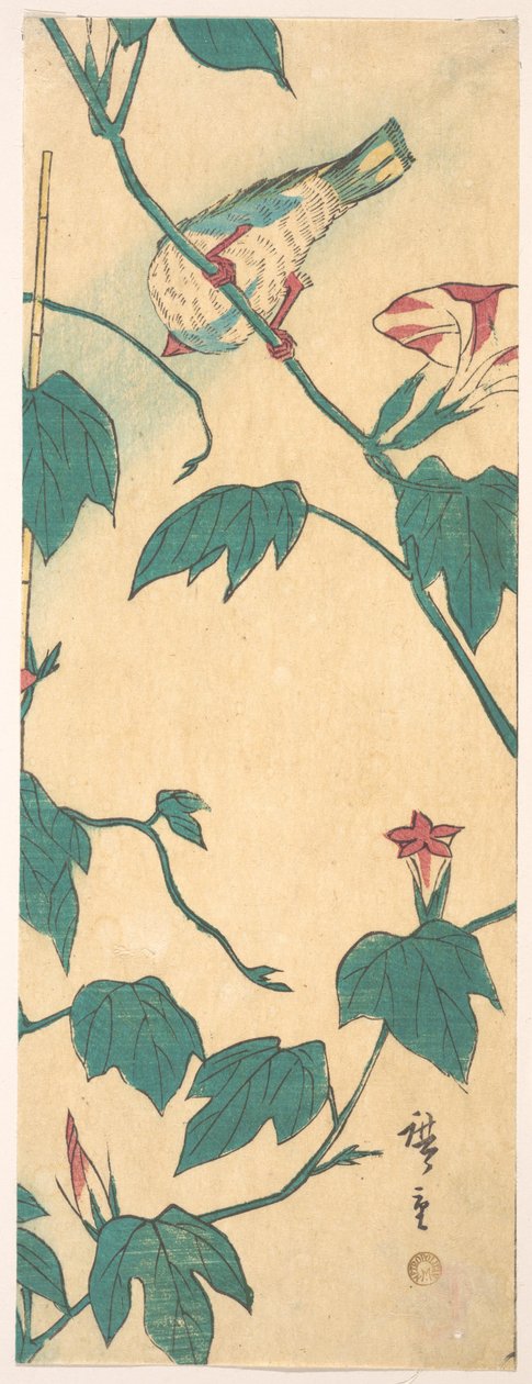 Morgenruhm und Vogel da Utagawa Hiroshige