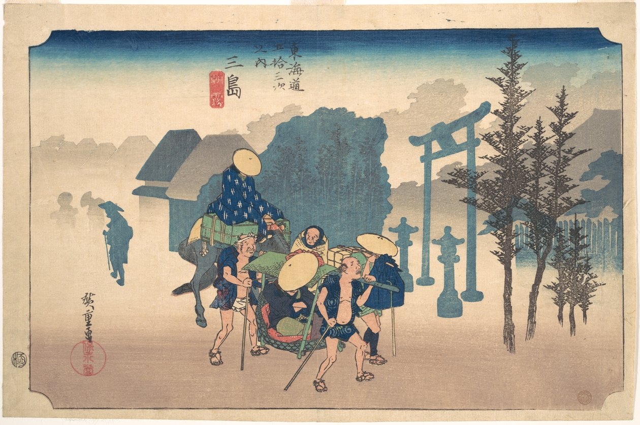 Nebbia mattutina a Mishima da Utagawa Hiroshige