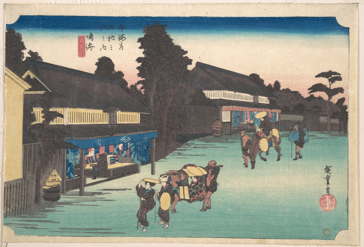 Narumi, il famoso shibori di Arimatsu da Utagawa Hiroshige