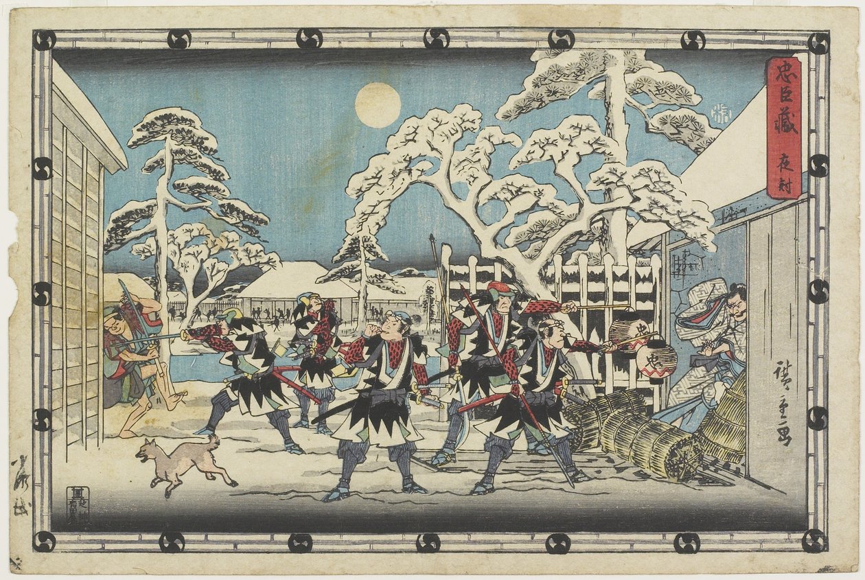 Attacco Notturno, 1843-1847 da Utagawa Hiroshige