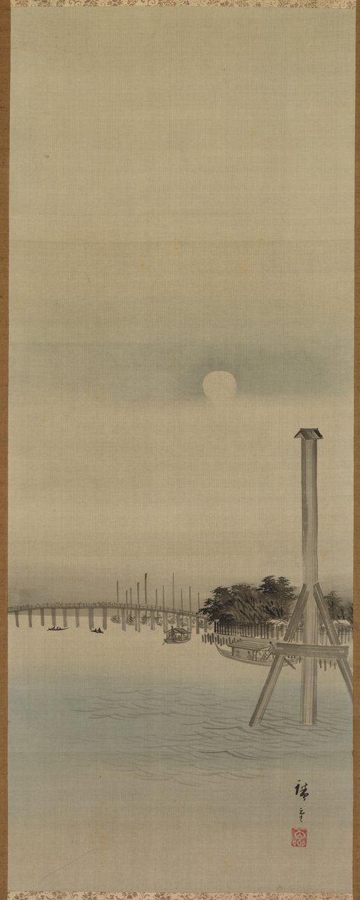Scena notturna sul fiume Sumida da Utagawa Hiroshige