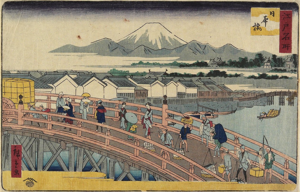 Ponte Nihonbashi, 1830-1858 da Utagawa Hiroshige
