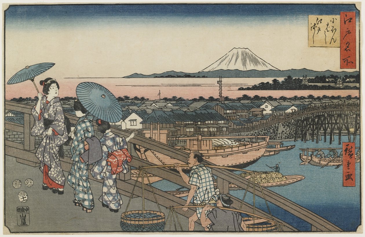 Ponte Nihonbashi e Ponte Edo, novembre 1853 da Utagawa Hiroshige