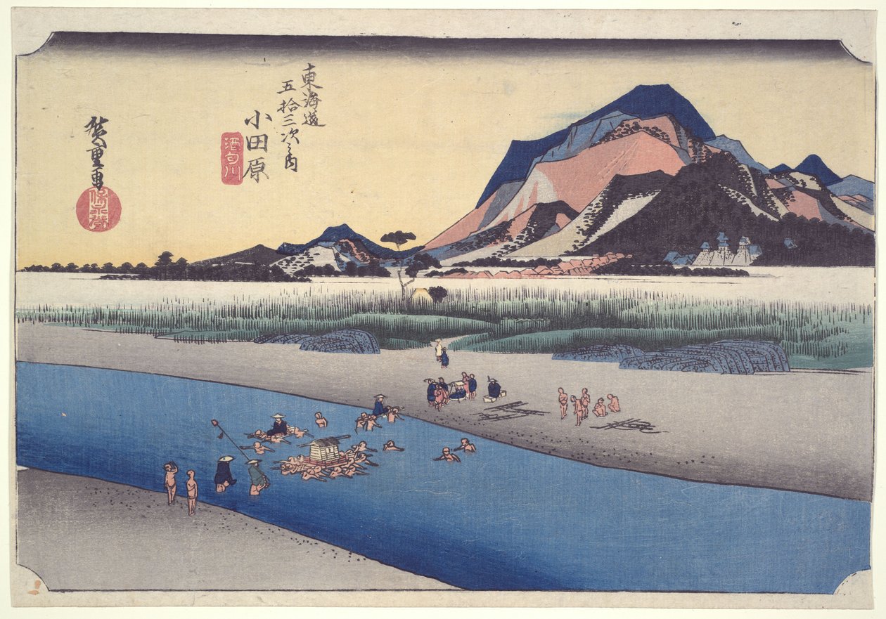 Odawara Sakawa-gawa, dalla serie “Le cinquantatre stazioni del Tōkaidō” da Utagawa Hiroshige