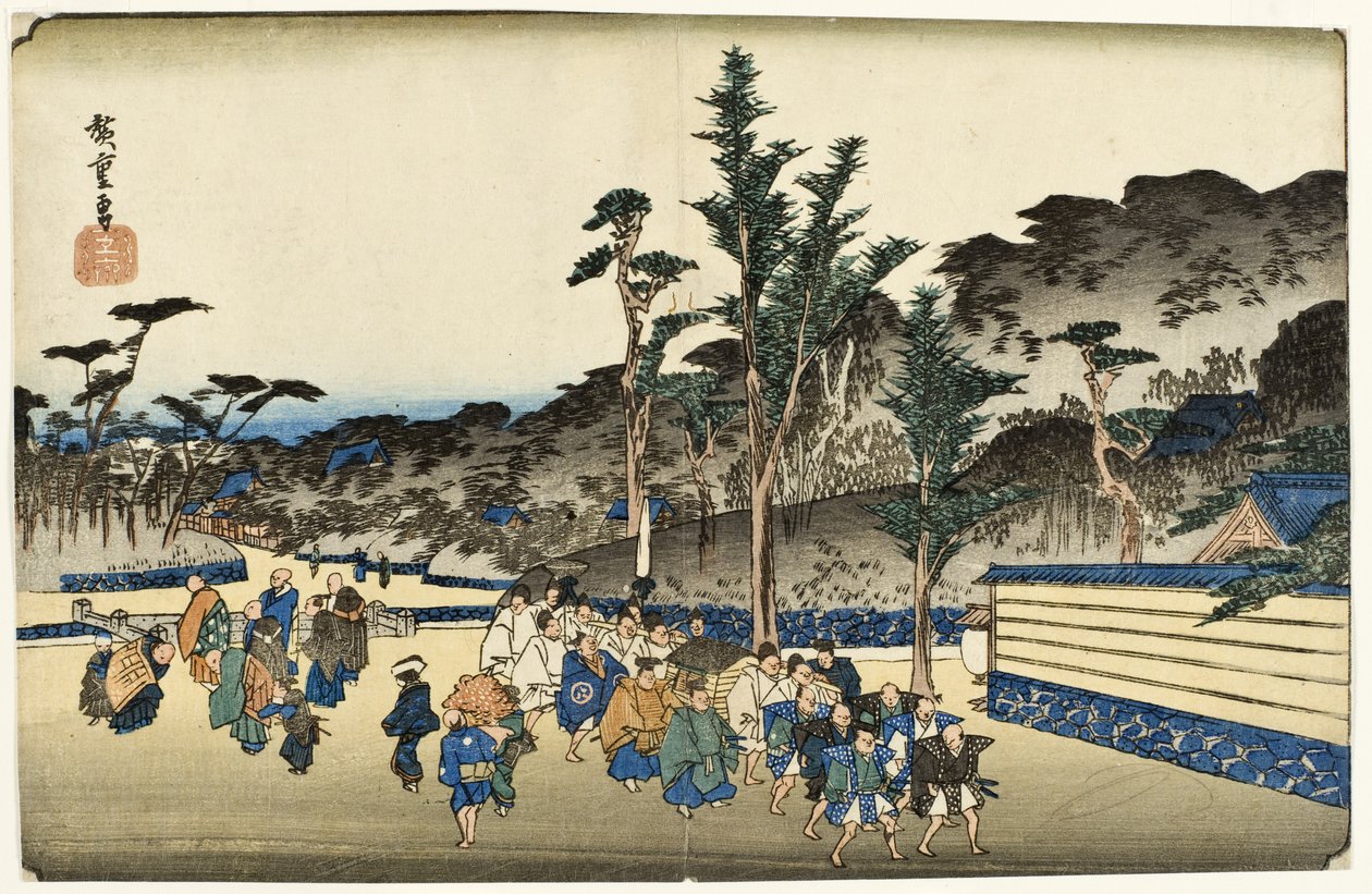 Quartieri di Zōjōji a Shiba da Utagawa Hiroshige