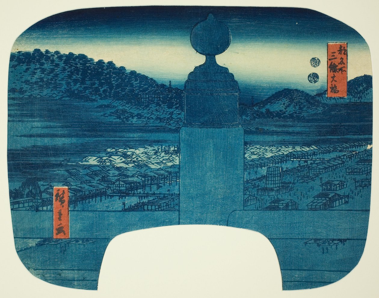 Ponte Sanjo (Sanjo Ohashi), dalla serie "Luoghi famosi di Kyoto (Miyako meisho)" da Utagawa Hiroshige