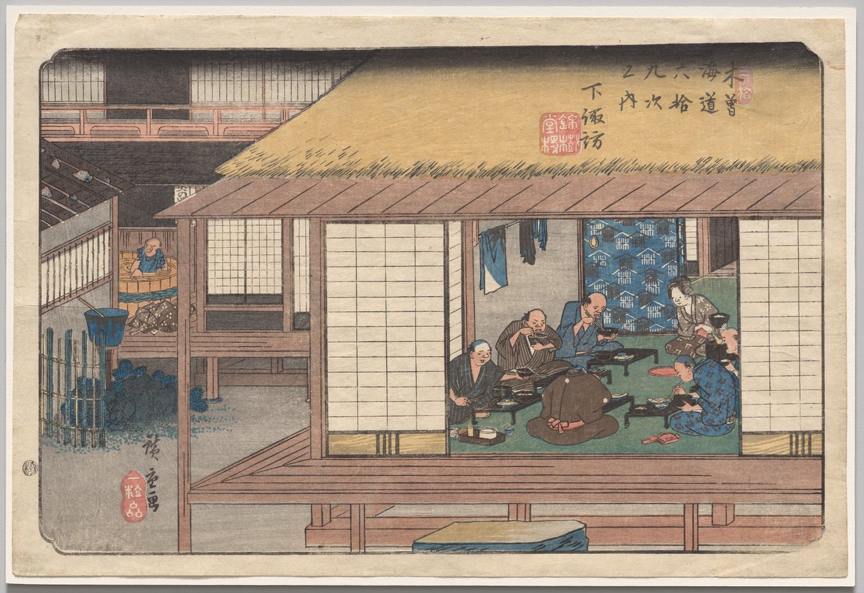 Shimosuwa, dalla serie Sessantanove Stazioni del Kisokaidō da Utagawa Hiroshige