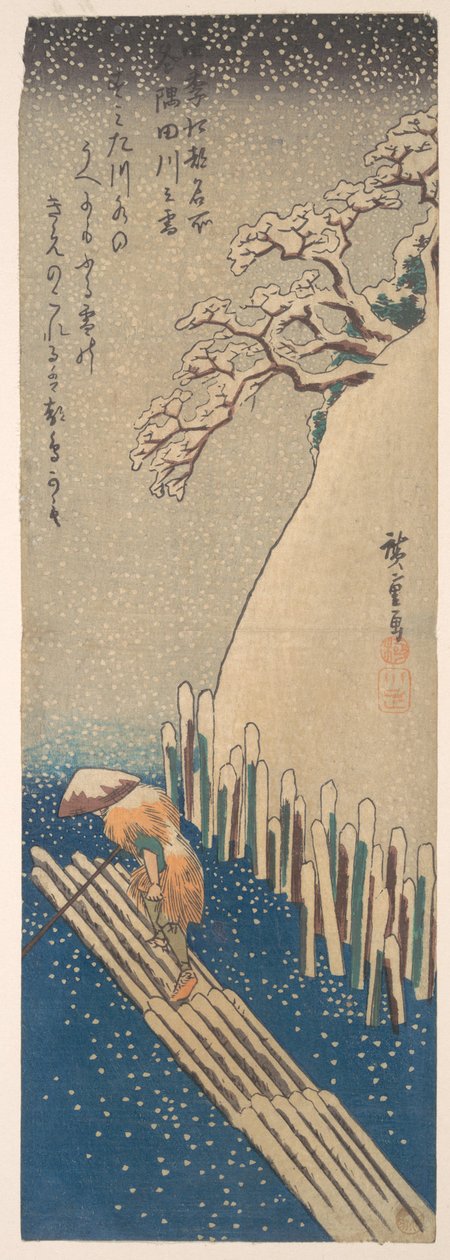 Schnee am Sumida-Fluss da Utagawa Hiroshige