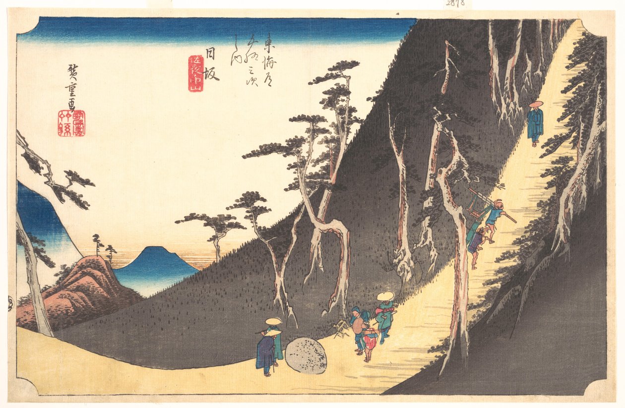 Stazione ventisei: Nissaka, Sayo no Nakayama, dalle Cinquantatré stazioni del Tōkaidō da Utagawa Hiroshige