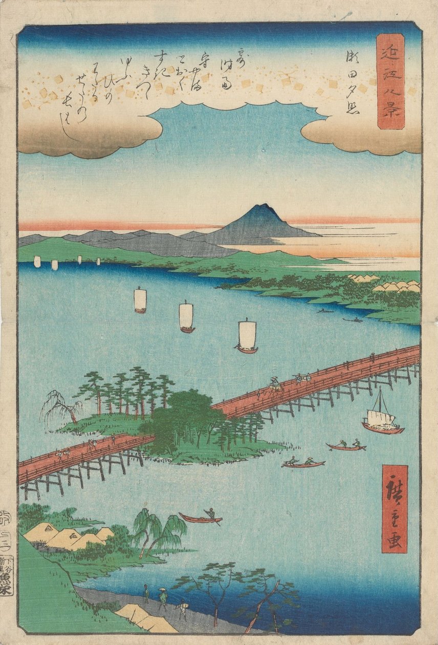 Bagliore del tramonto a Seta da Utagawa Hiroshige
