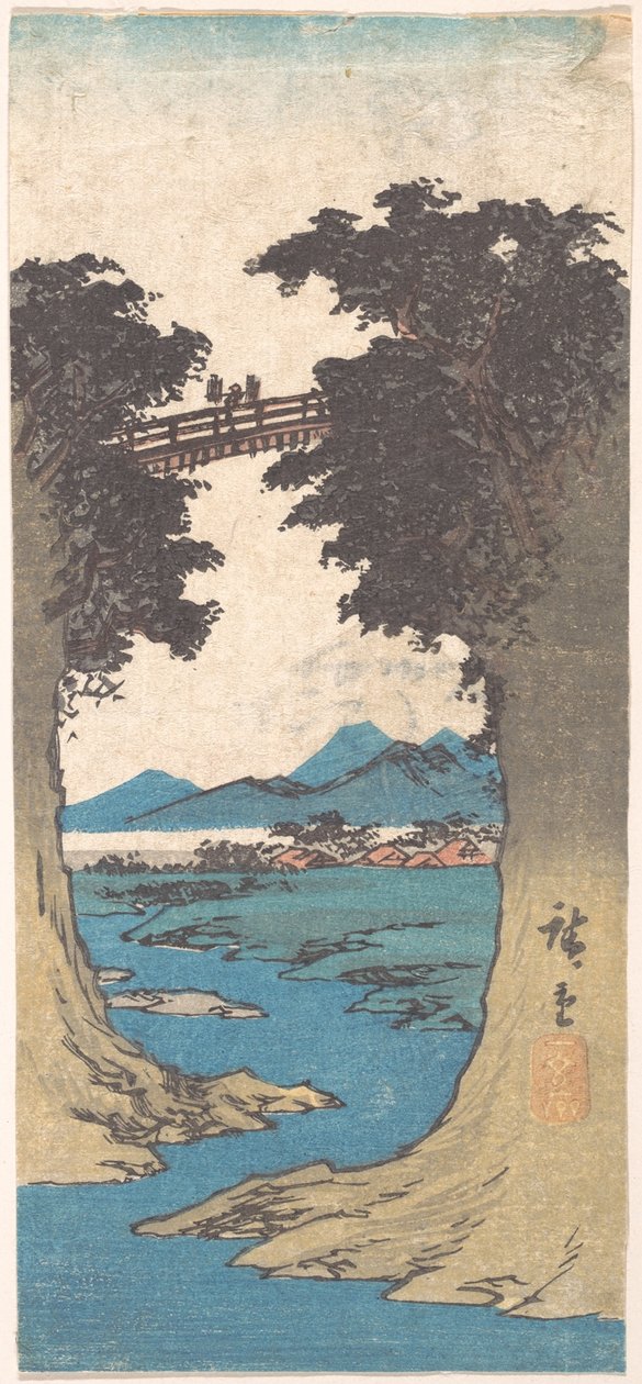 Il ponte delle scimmie da Utagawa Hiroshige