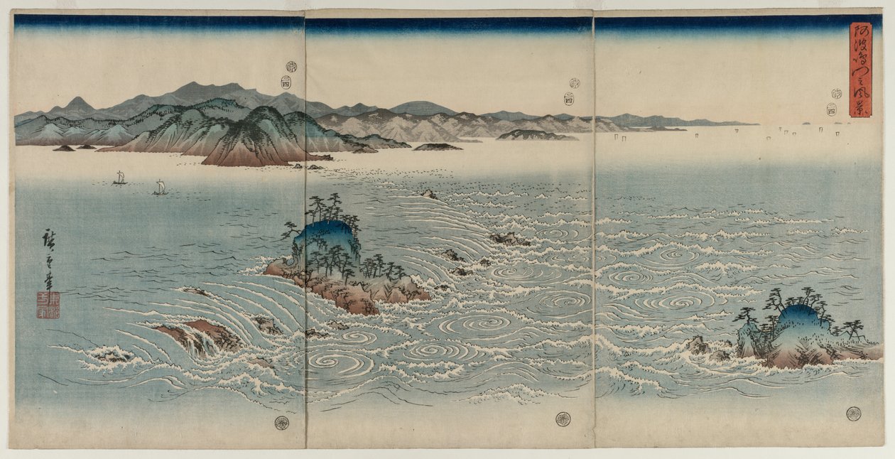 I vortici di Awa, 1857 da Utagawa Hiroshige