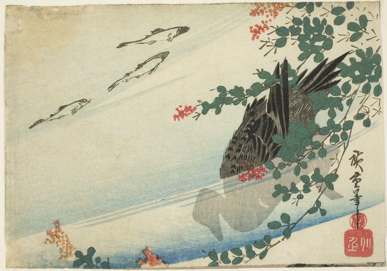 Trote, Anatra e Trifoglio da Utagawa Hiroshige