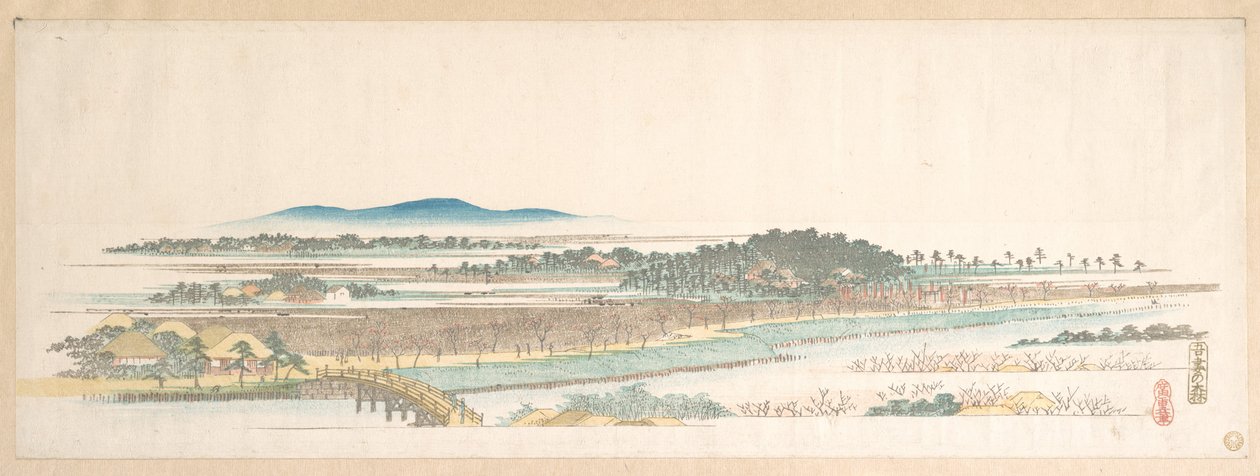 Vista del bosco di Azuma da Utagawa Hiroshige
