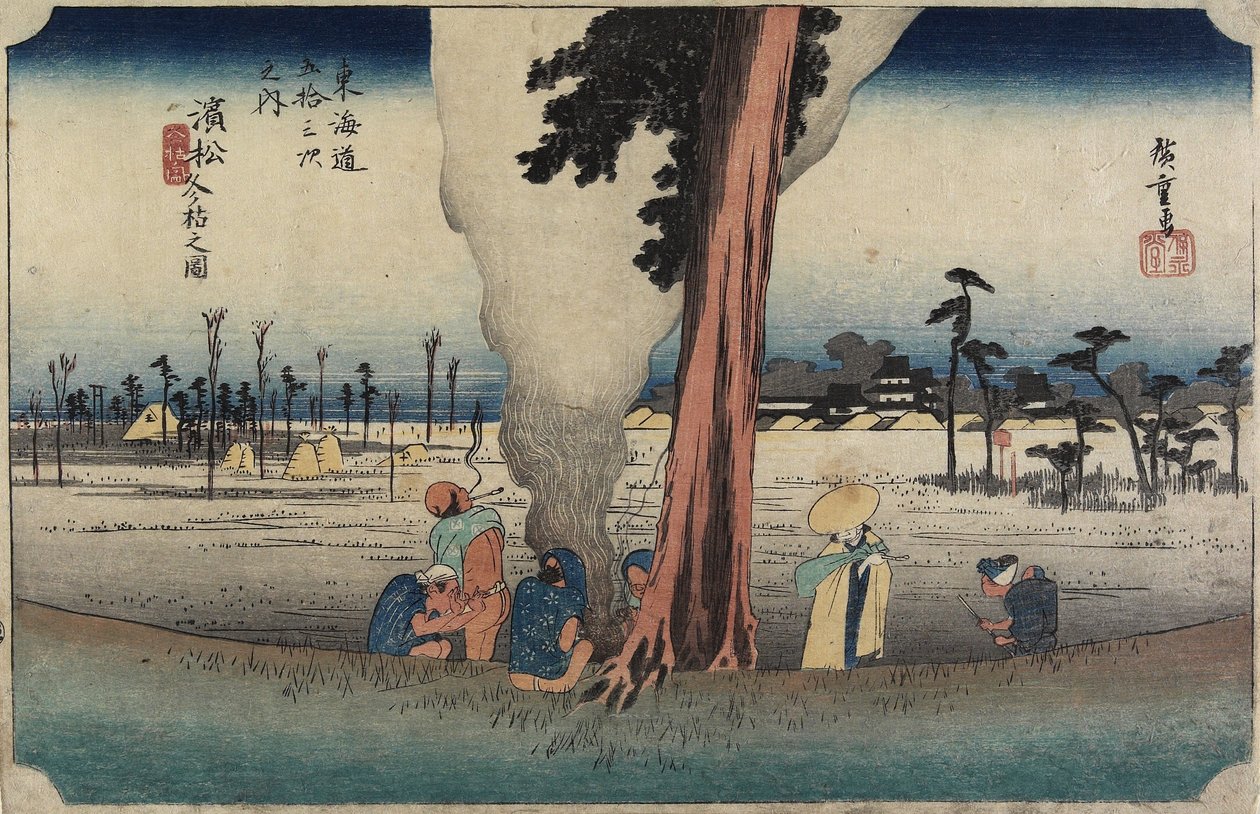 Scena Invernale, Hamamatsu, c. 1833 da Utagawa Hiroshige