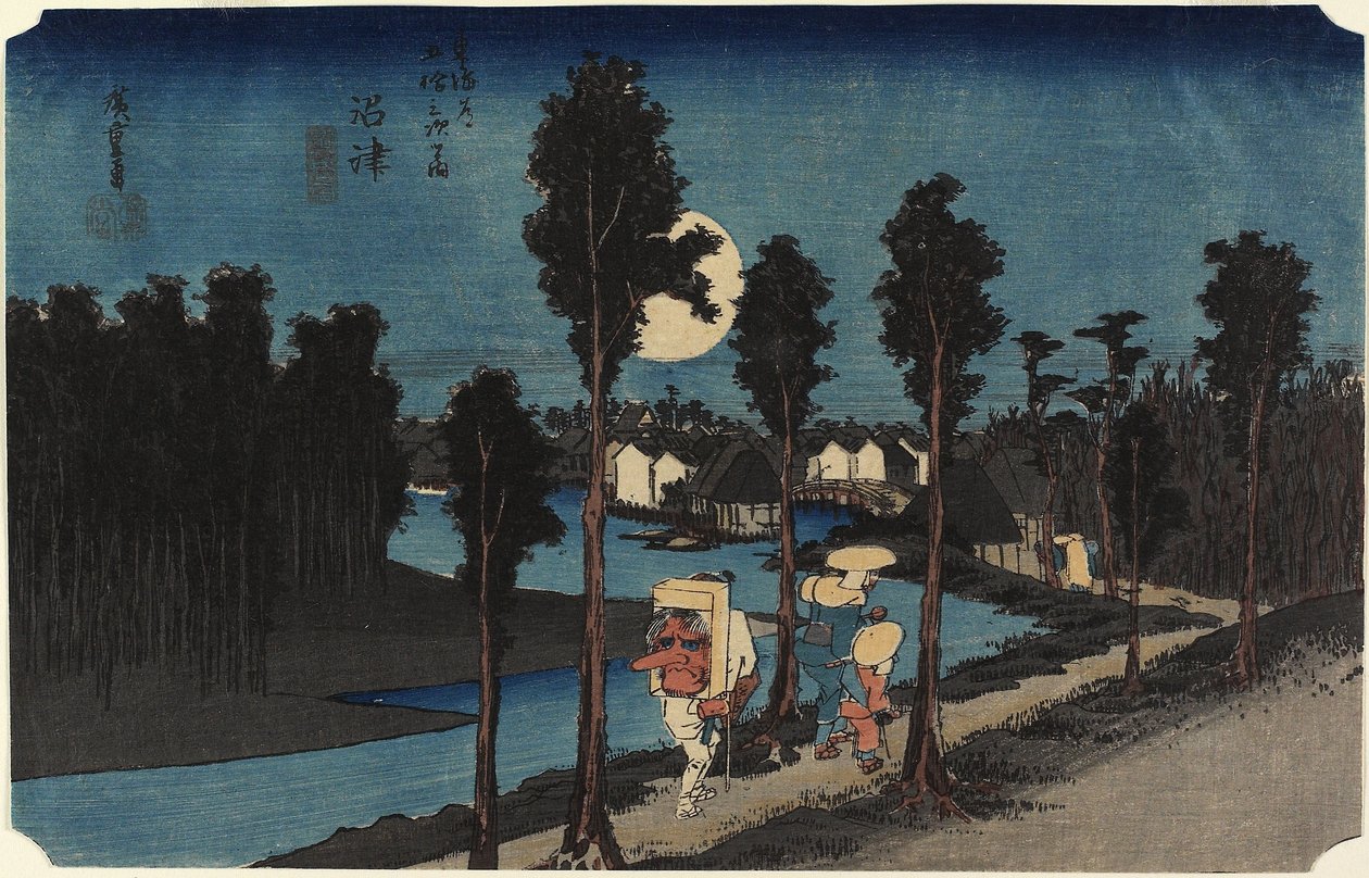 Scena invernale, Mamamatsu, c. 1833 da Utagawa Hiroshige