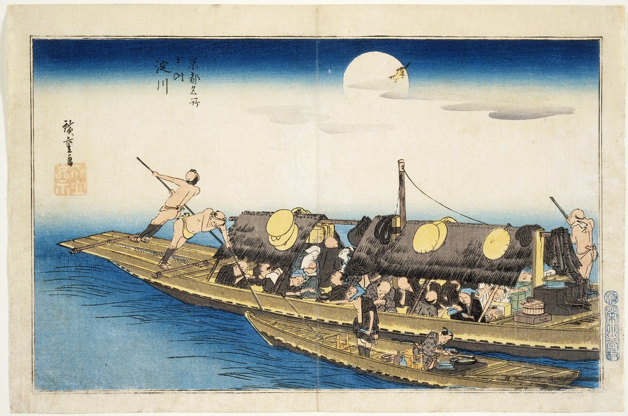 Fiume Yodo da Utagawa Hiroshige
