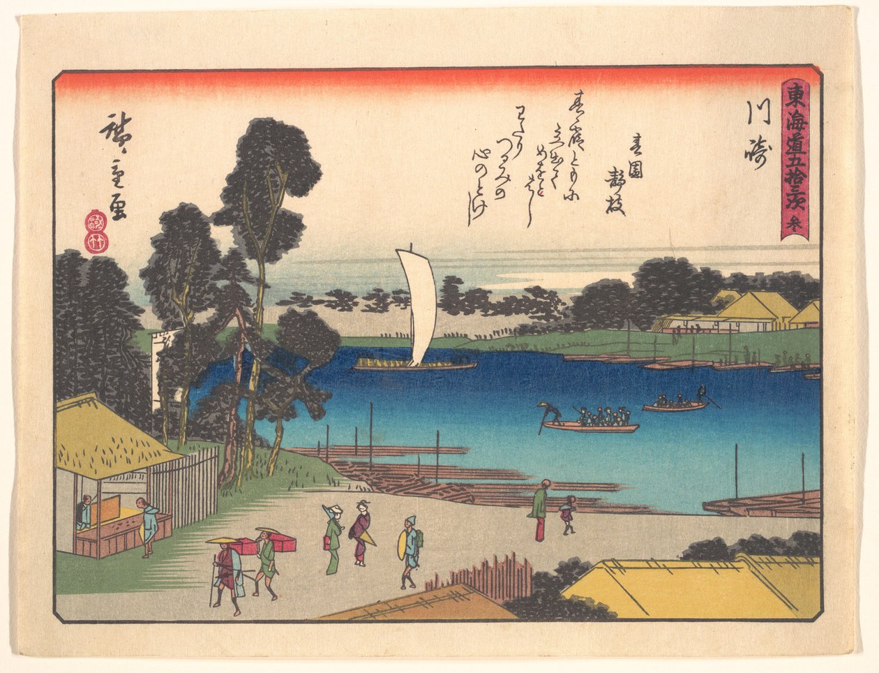 Le 53 tappe della Tōkaidō: Kawasaki da Utagawa Hiroshige