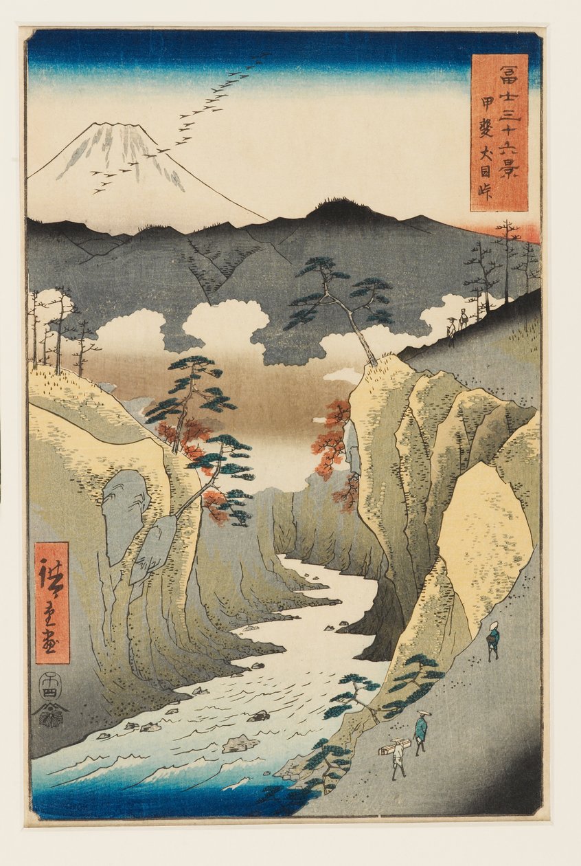 Passo di Inume nella provincia di Kai da Utagawa II Hiroshige