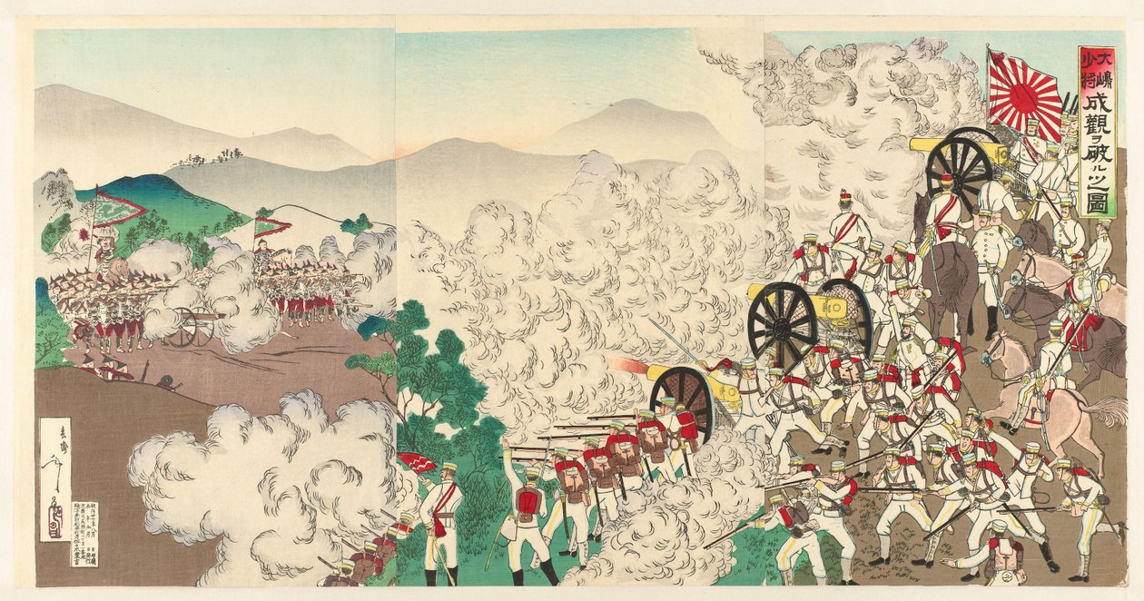 Il piccolo combattimento a Seoul, Corea da Utagawa Kokunimasa