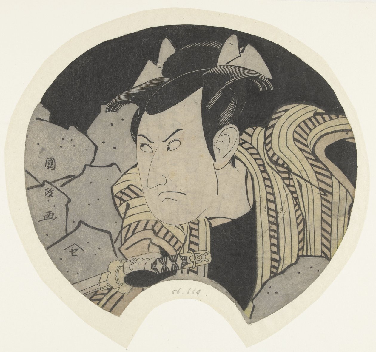 Attore con spada da Utagawa Kunimasa