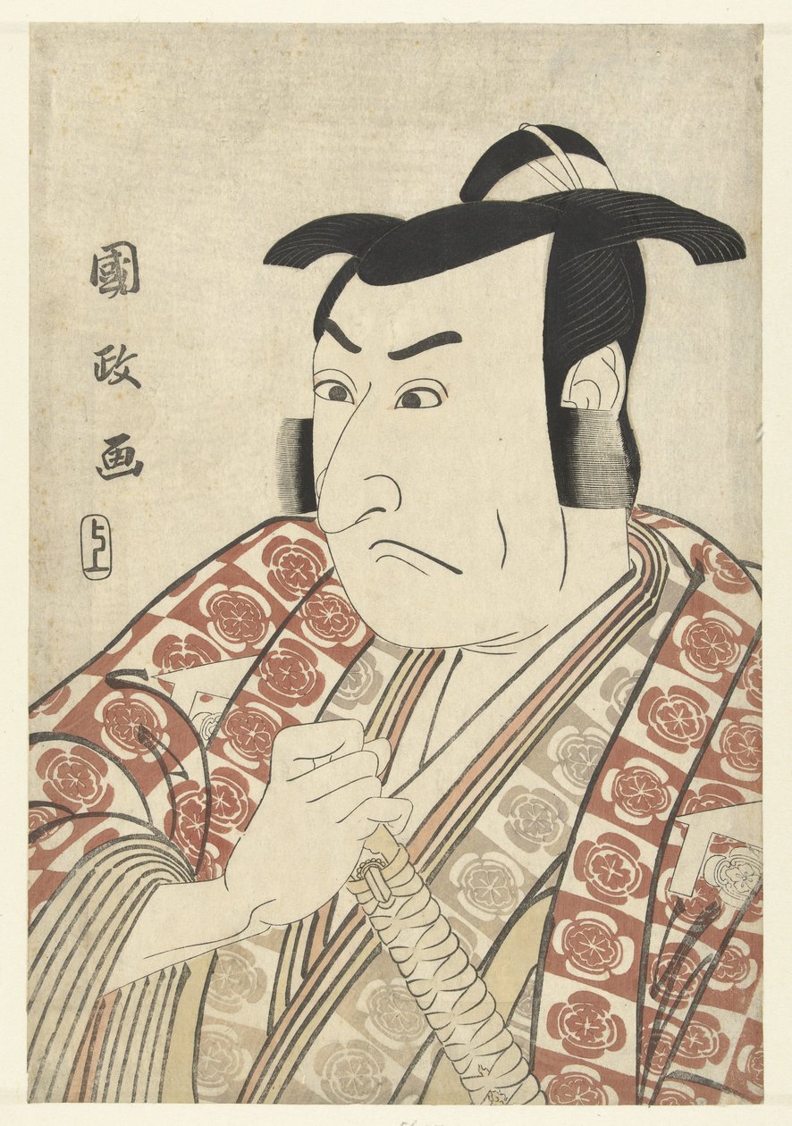 Ritratto busto di Ichikawa Omezo da Utagawa Kunimasa