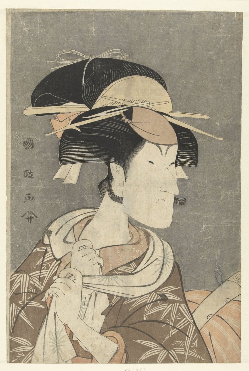 Ritratto busto di Nakayama Tomisaburo da Utagawa Kunimasa