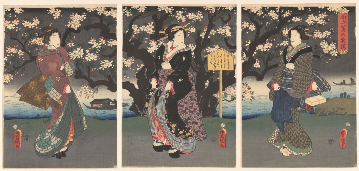 Passeggiata serale lungo il fiume da Utagawa Kunisada (I)