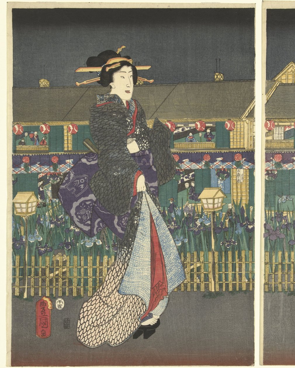 Iris in piena fioritura da Utagawa Kunisada (I)