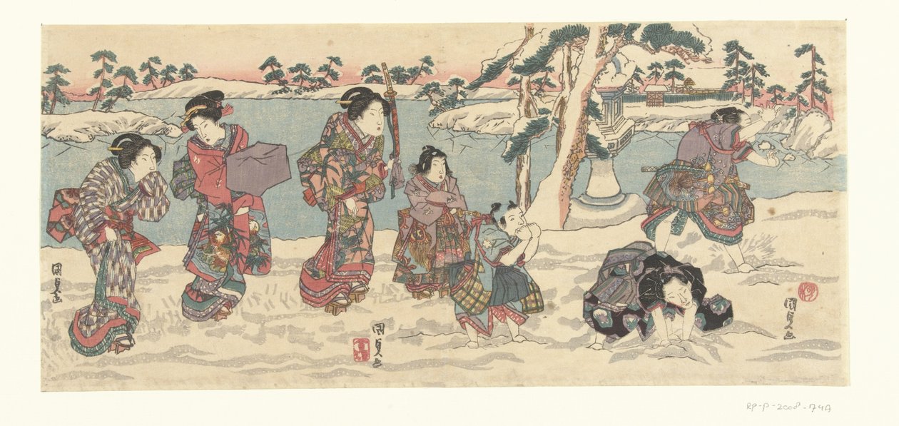 Lancio di palle di neve da Utagawa Kunisada (I)