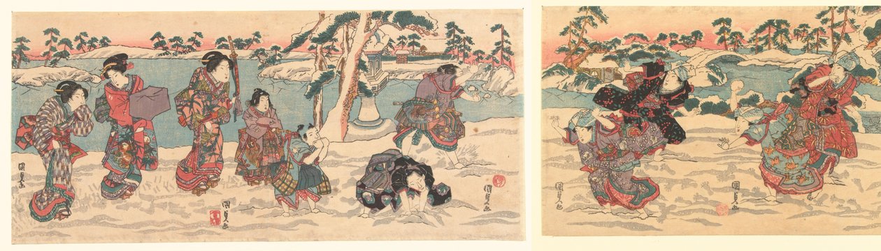 Lancio di palle di neve da Utagawa Kunisada (I)