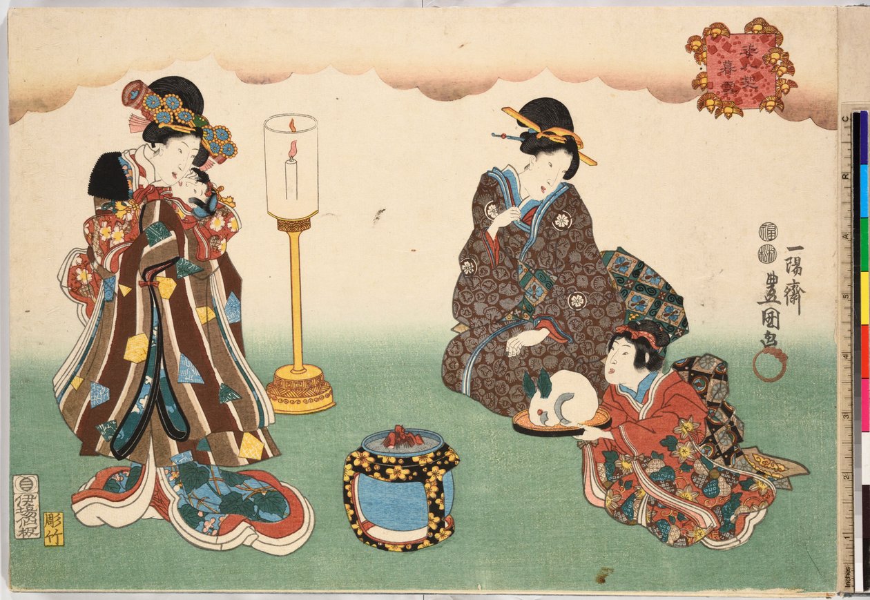 Neve Serale Bo-setsu, dalla serie Otto Vedute Figurative Sugata Hakkei da Utagawa Kunisada
