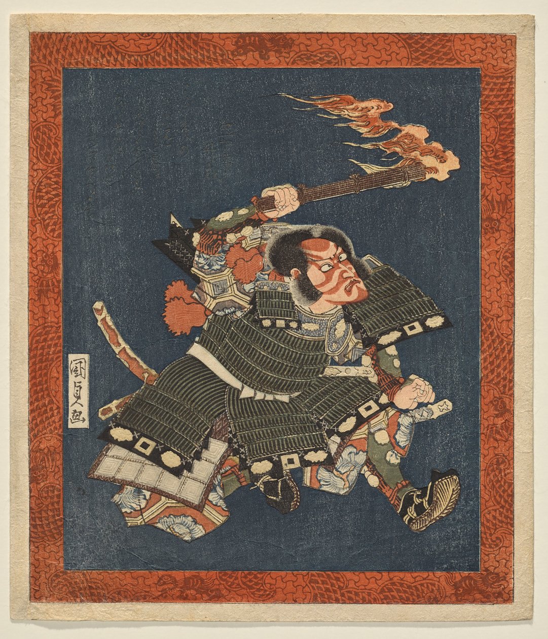 Ichikawa Danjūrō VII come il guerriero Minamoto no Yorimasa da Utagawa Kunisada