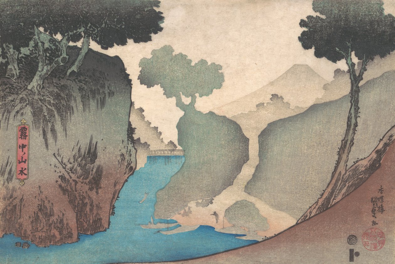 Paesaggio nella nebbia da Utagawa Kunisada