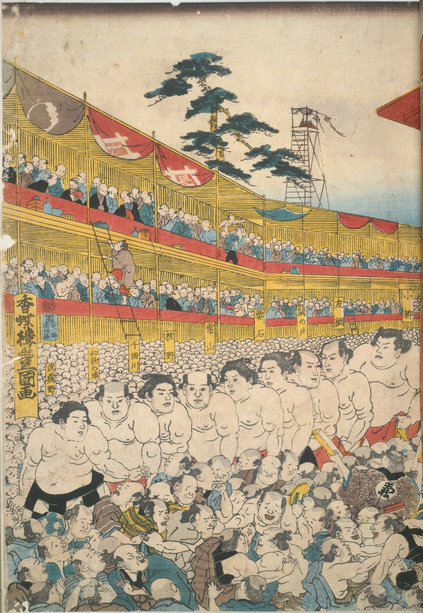 Immagini del Grande Festival di Sumo da Utagawa Kunisada