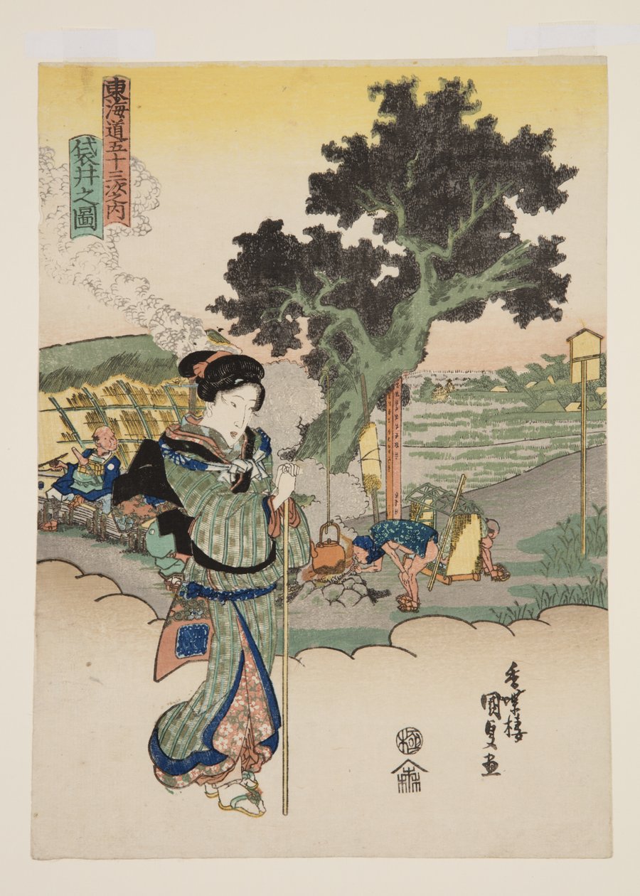 Veduta di Fukuroi da Utagawa Kunisada