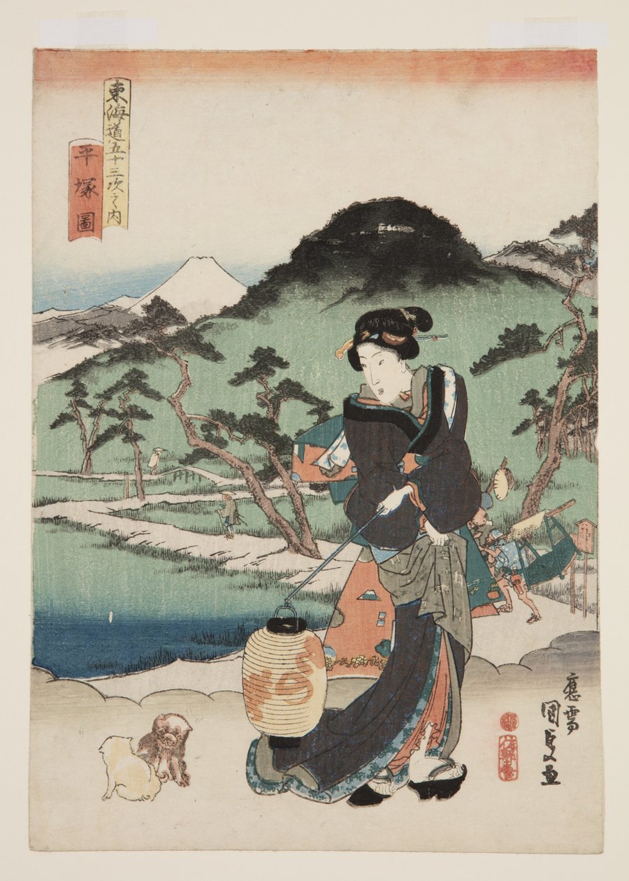 Vista di Hiratsuka da Utagawa Kunisada