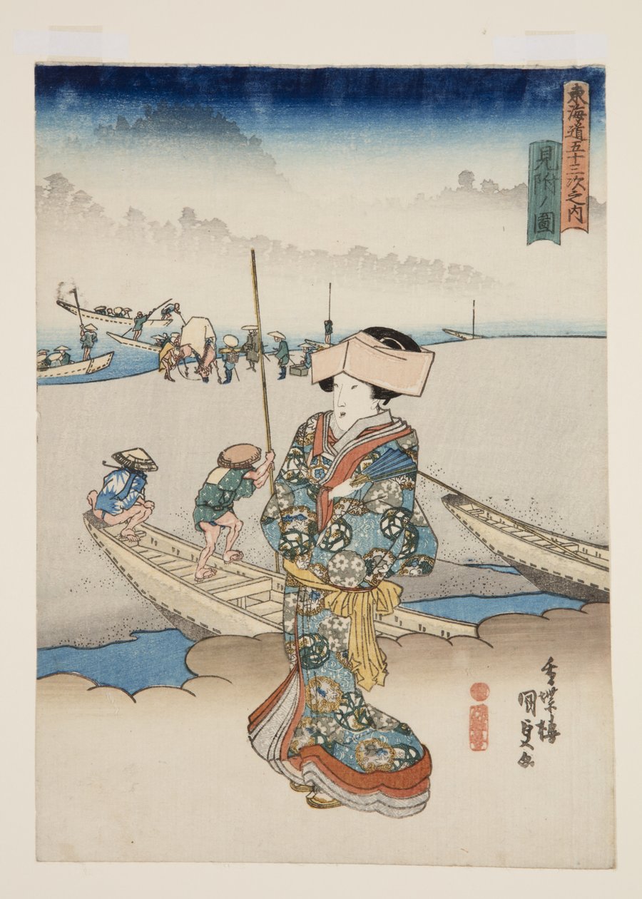 Veduta di Mitsuke da Utagawa Kunisada
