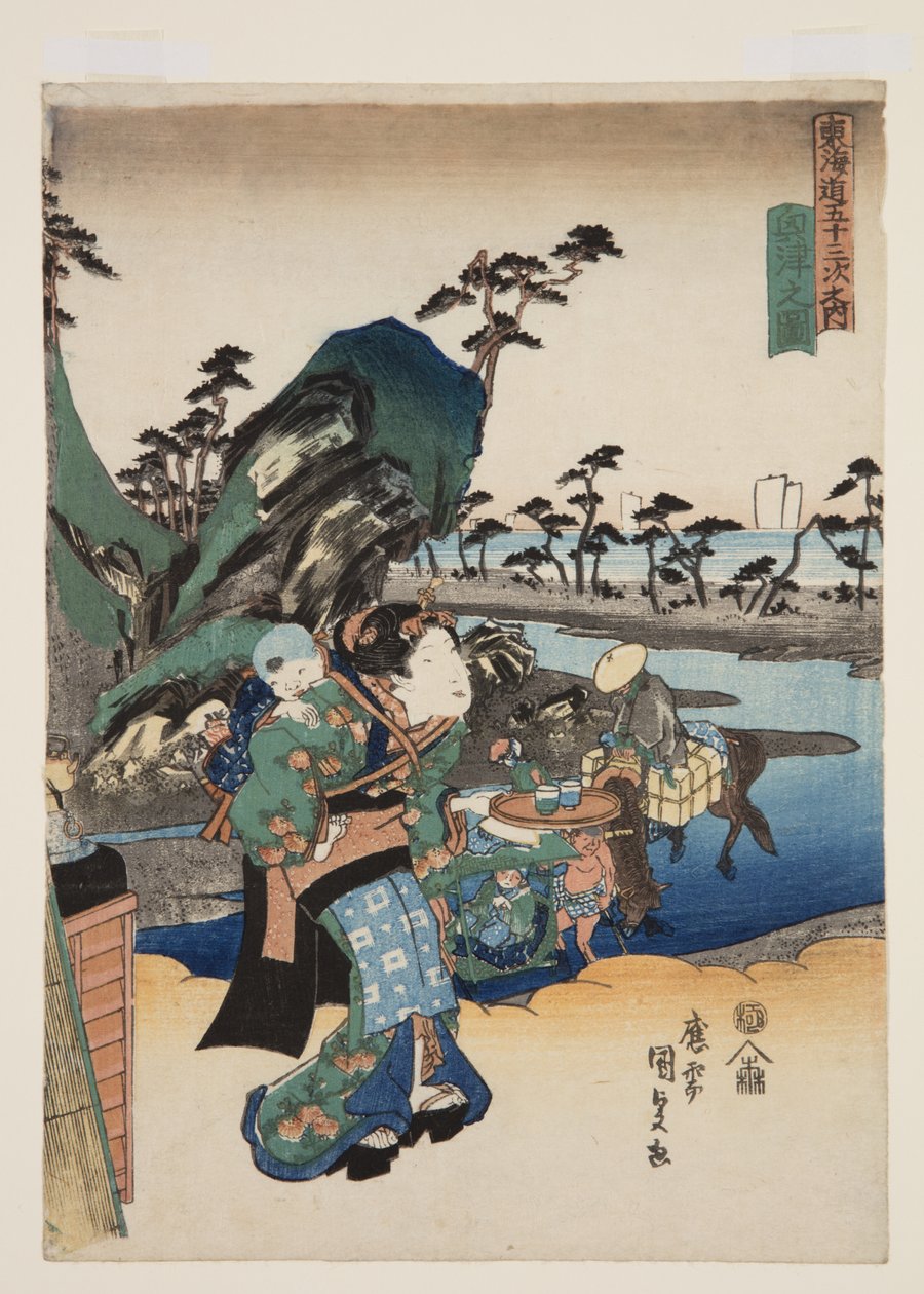 Veduta di Okitsu da Utagawa Kunisada
