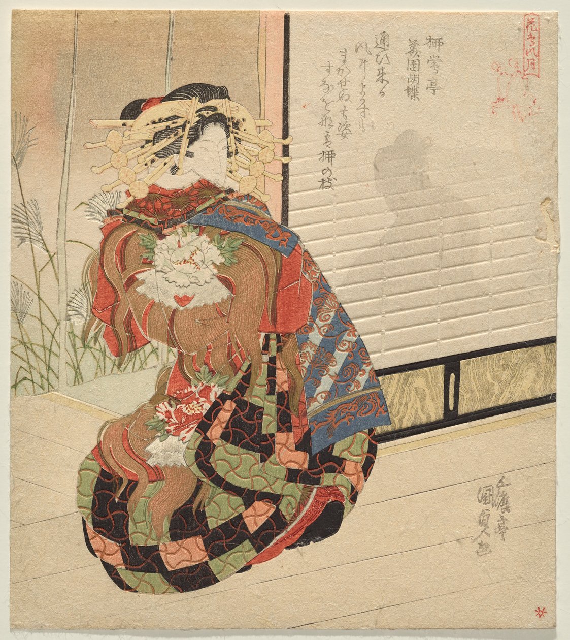 Vento, dalla serie Uccelli e fiori, vento e luna da Utagawa Kunisada
