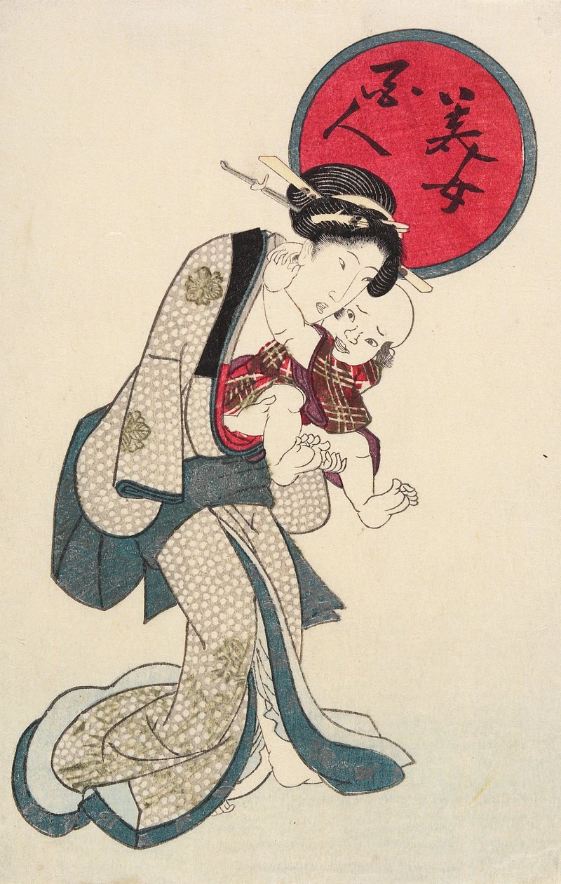 Donna con un neonato da Utagawa Kunisada